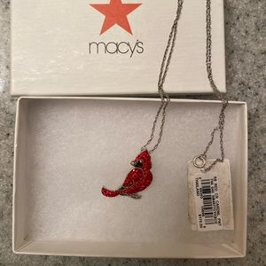 Macys cardinal necklace new with tags.